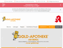Tablet Screenshot of gold-apotheke.de